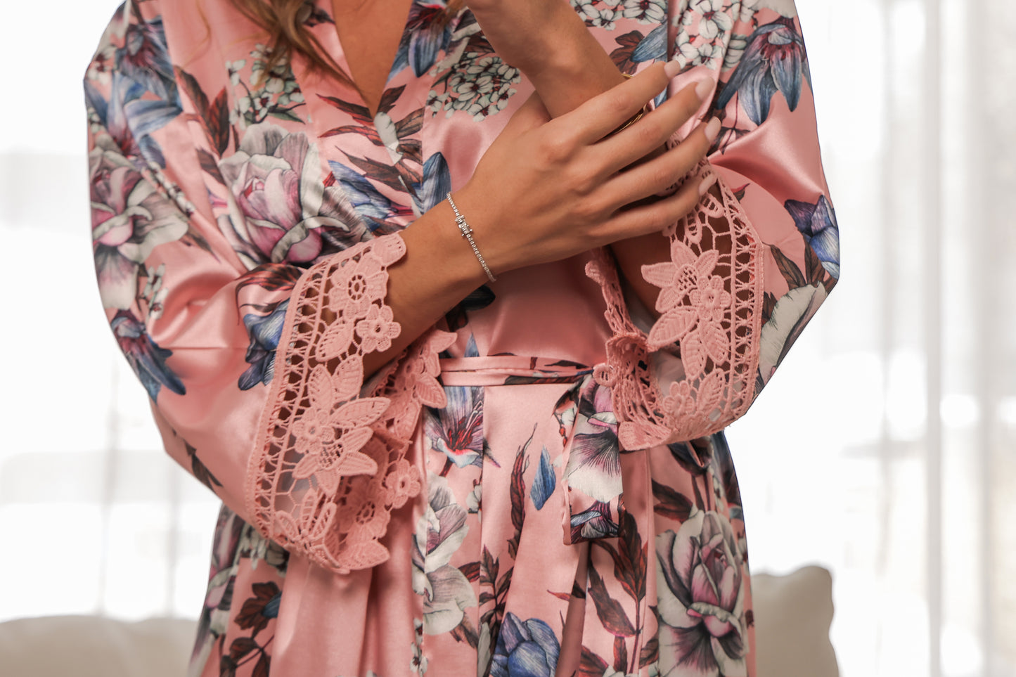 Iris Floral Lace Robe