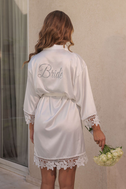 Lace Satin Bridal Robes