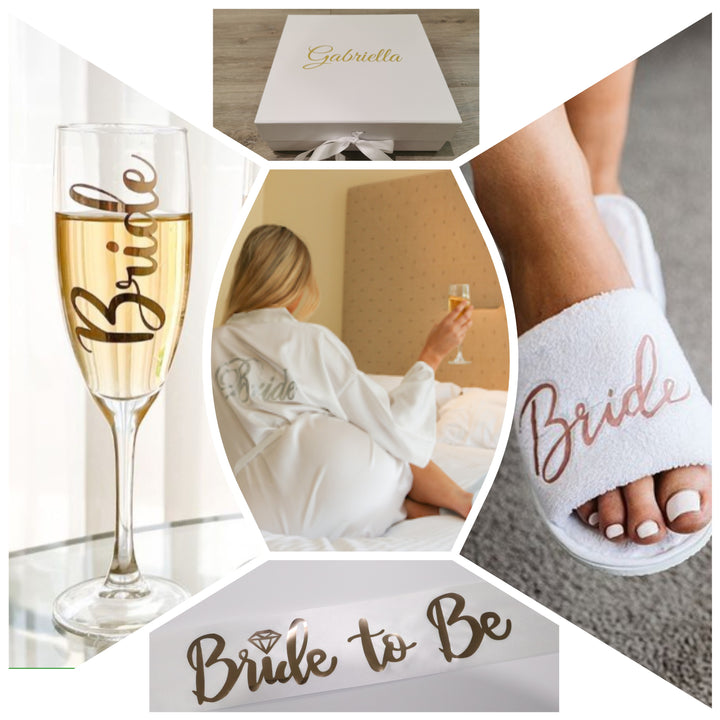 Get Spliced In Style With Our Personalised Bridal Robes & Accessories