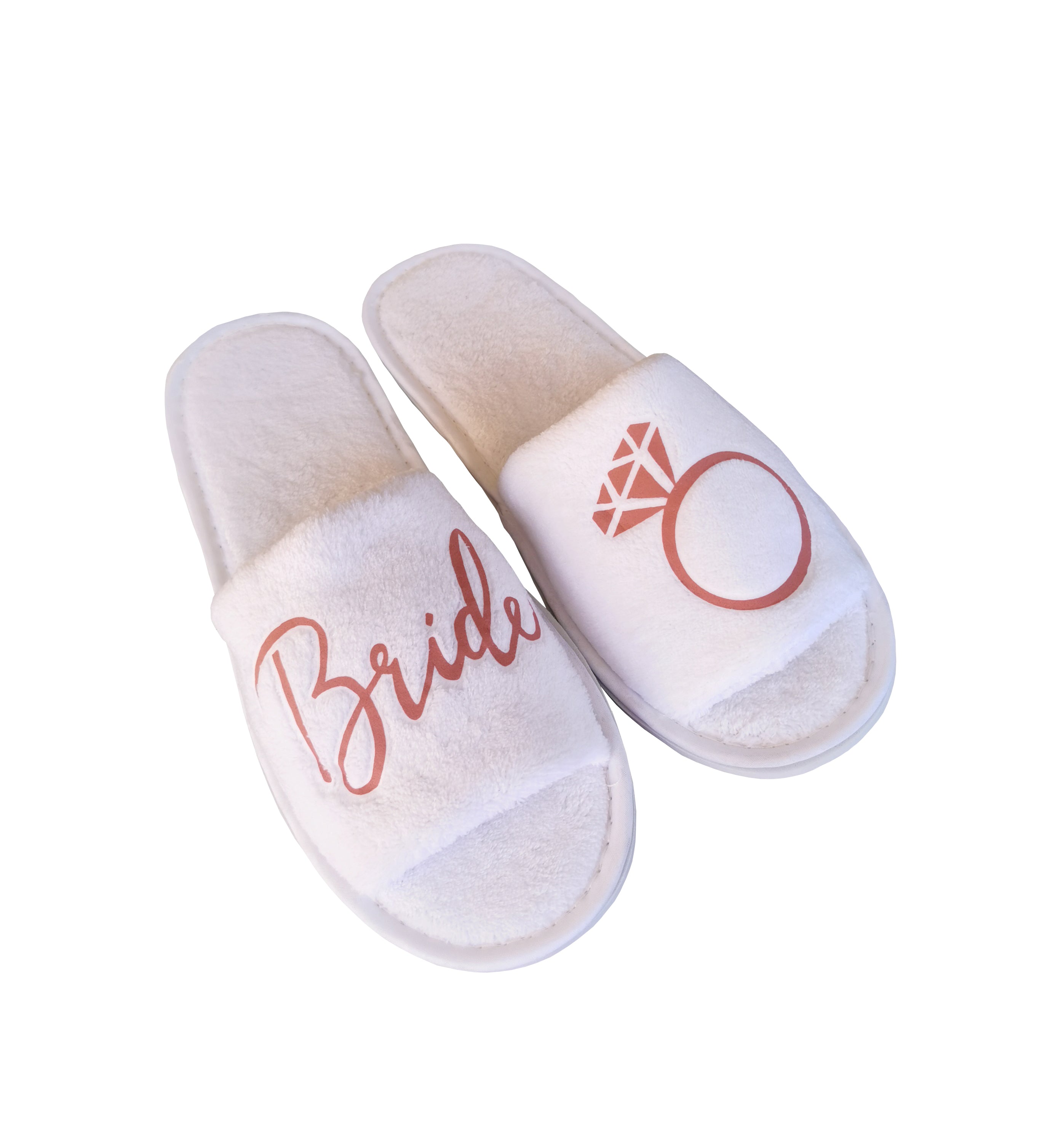 Rose gold bride on sale slippers