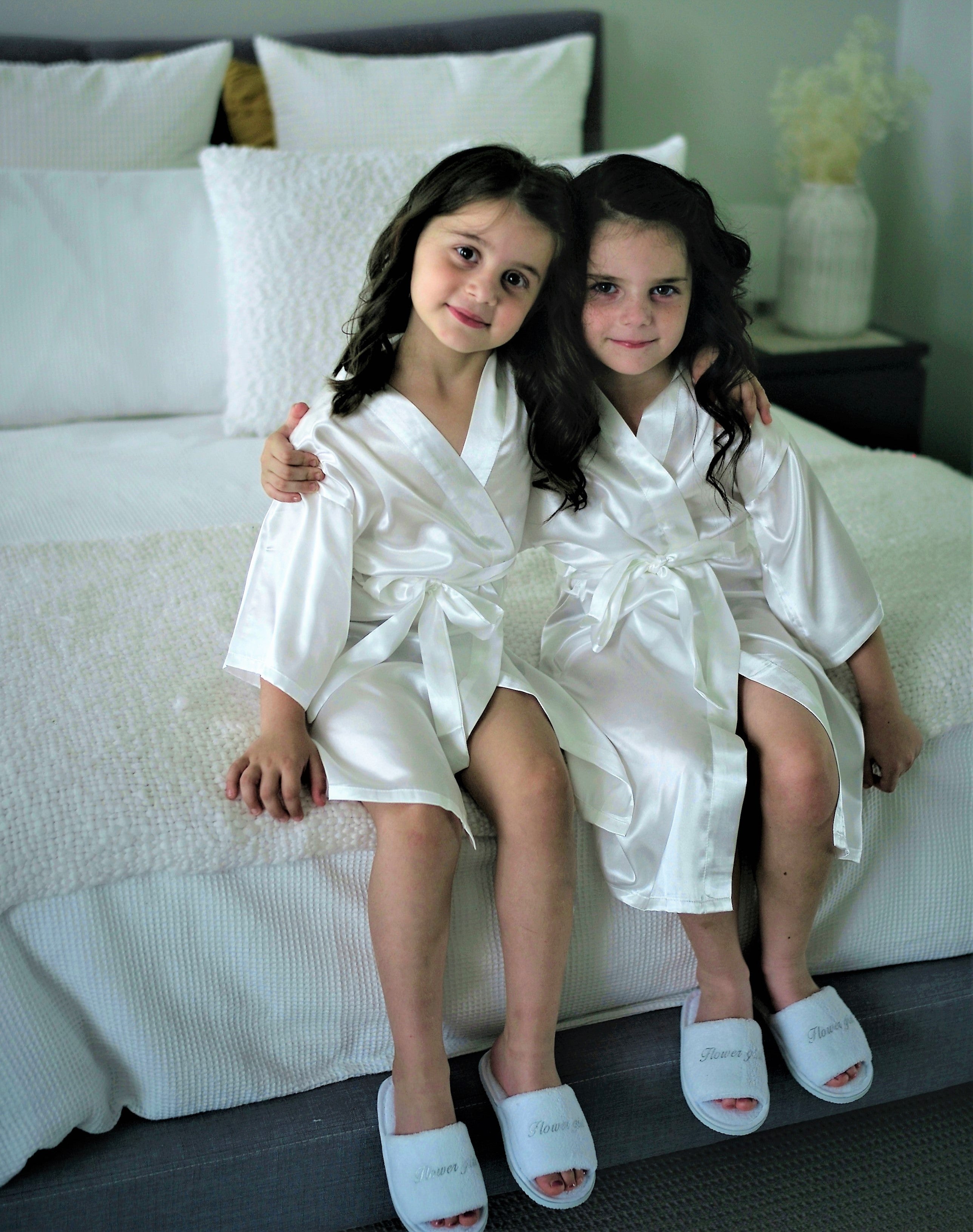 Girls satin clearance robes